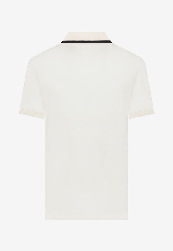 Dolce & Gabbana Logo-Embroidered Polo T-shirt White 