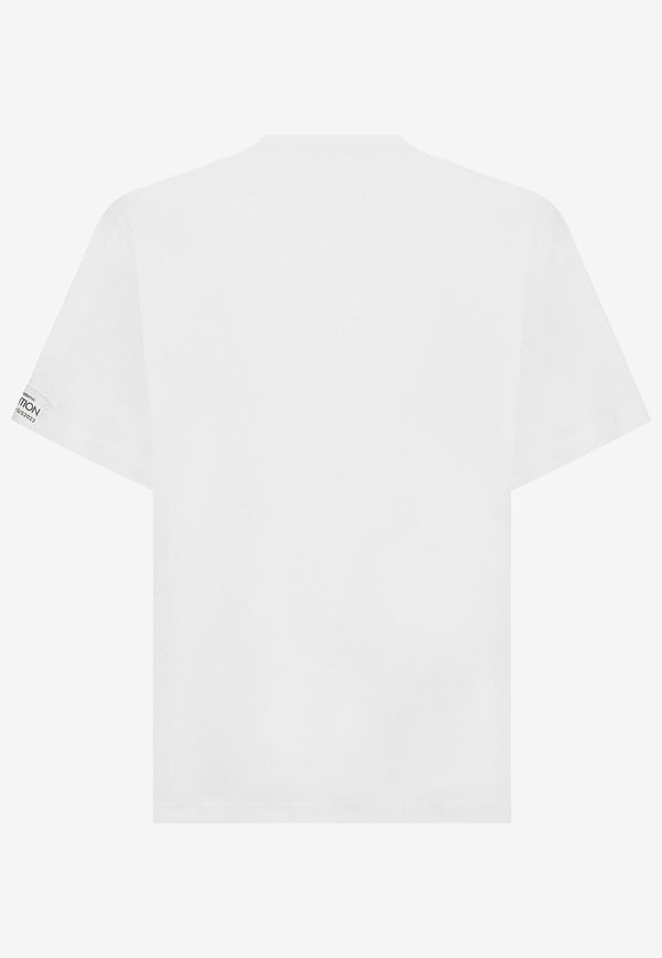 Dolce & Gabbana Slogan-Print Short-Sleeved T-shirt White 