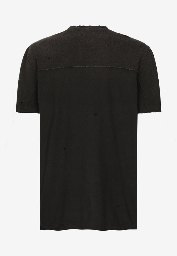 Dolce & Gabbana Re-Edition' Print Short-Sleeved T-shirt Gray G8QL2T G7I3N S9000