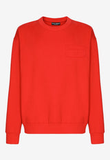 Dolce & Gabbana Logo-Embroidered Pullover Sweatshirt Red G9ACEZ FU7DU R0156