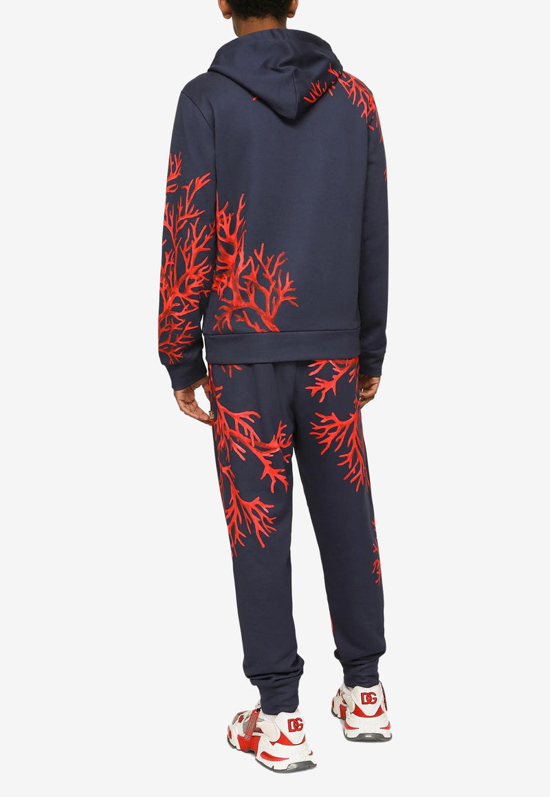 Dolce & Gabbana Spray-Paint Graffiti Print Hooded Sweatshirt Navy G9YI0Z HI7WK HB3VK