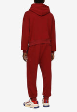 Dolce & Gabbana Logo-Print Hooded Sweatshirt Red G9ZQ5T FU7DU R0910
