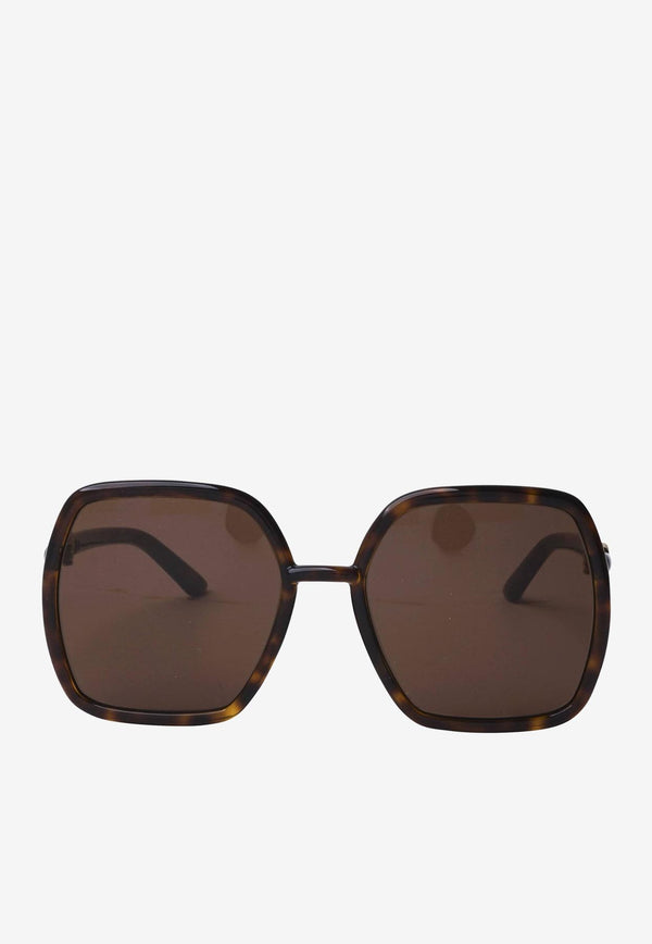 Gucci Square Acetate Sunglasses Brown GG0890SBROWN MULTI