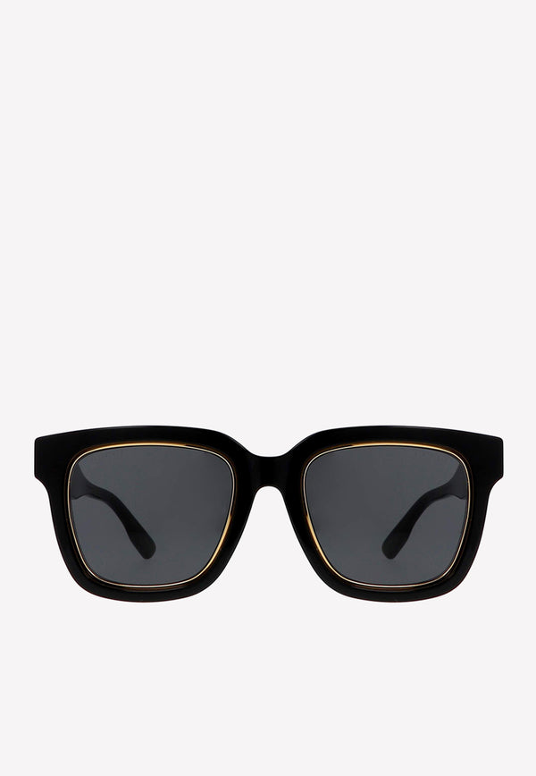 Gucci Oversized Square Sunglasses GG1136SA-001BLACK Black