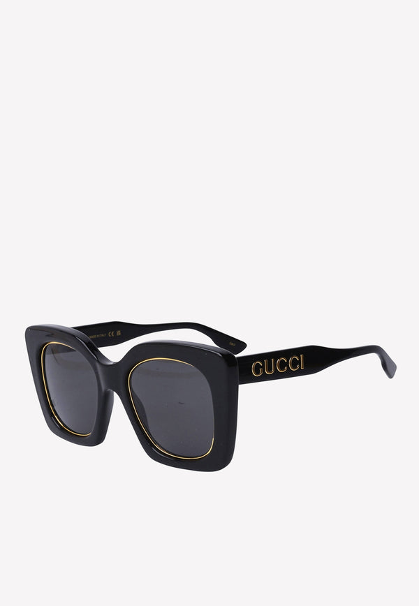 Gucci Cat Eye Tinted Sunglasses GG1151S-001BLACK Black