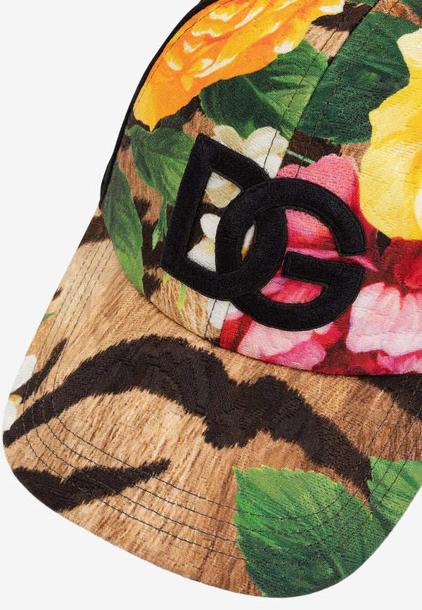 Dolce & Gabbana Jacquard Baseball Cap with All-Over DG Logo Multicolor GH590Z HSM9L HH3QH