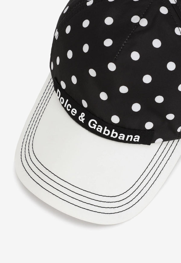 Dolce & Gabbana Logo Plaque Baseball Cap Monochrome GH689A FSMSP HNADA