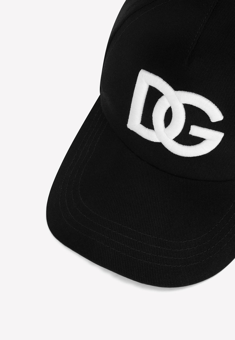 Dolce & Gabbana DG Logo Embroidered Baseball Cap GH706Z GF654 N0000 Black