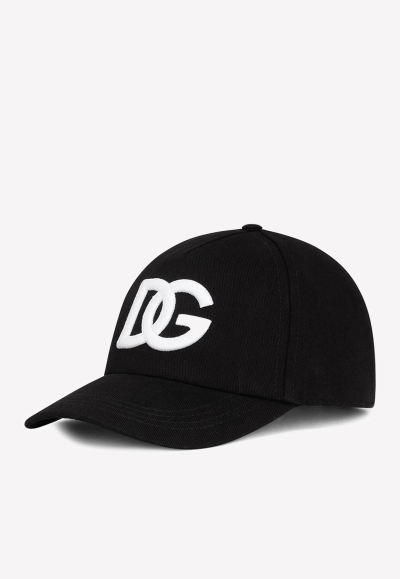 Dolce & Gabbana DG Logo Embroidered Baseball Cap GH706Z GF654 N0000 Black