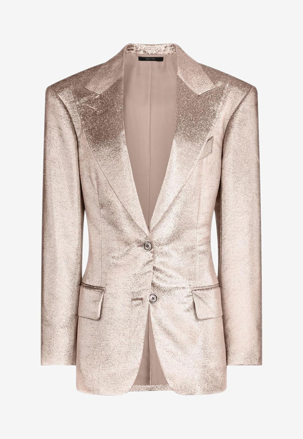 Tom Ford Single-Breasted Tailored Blazer GI2945-FAX1044 BY600 Gold