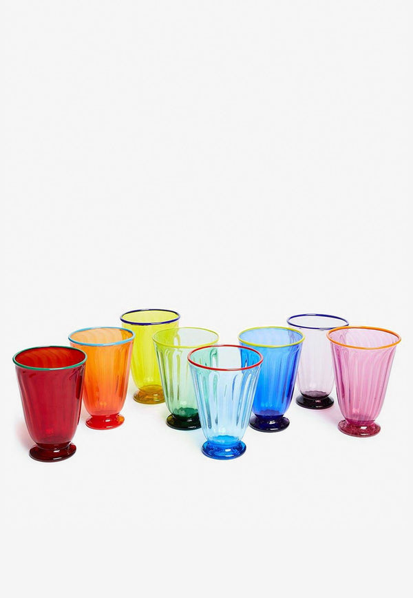 La DoubleJ Rainbow Glasses - Set of 8 Multicolor GLA0003MUR001SM000