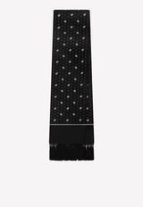 Dolce & Gabbana DG Logo Print Silk Scarf GQ214E G0WPV X0800 Black
