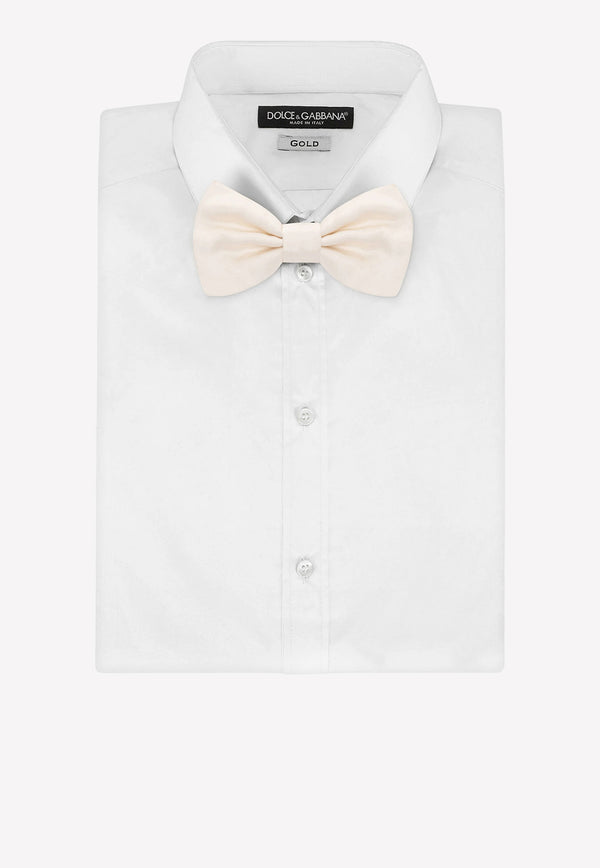 Dolce & Gabbana Bow Tie in Silk GR053E G0U05 W0001 White