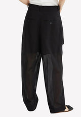 Rito Structure See-Through Straight Pants Black