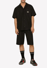 Dolce & Gabbana Logo Tag Bermuda Shorts GV37AT GF855 N0000 Black