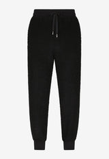 Dolce & Gabbana Track Pants with Branded Bands Black GV81AT HU7MT N0000