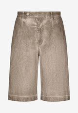 Dolce & Gabbana Vintage-Effect Shorts Beige GVO7HT G8IO7 M0780