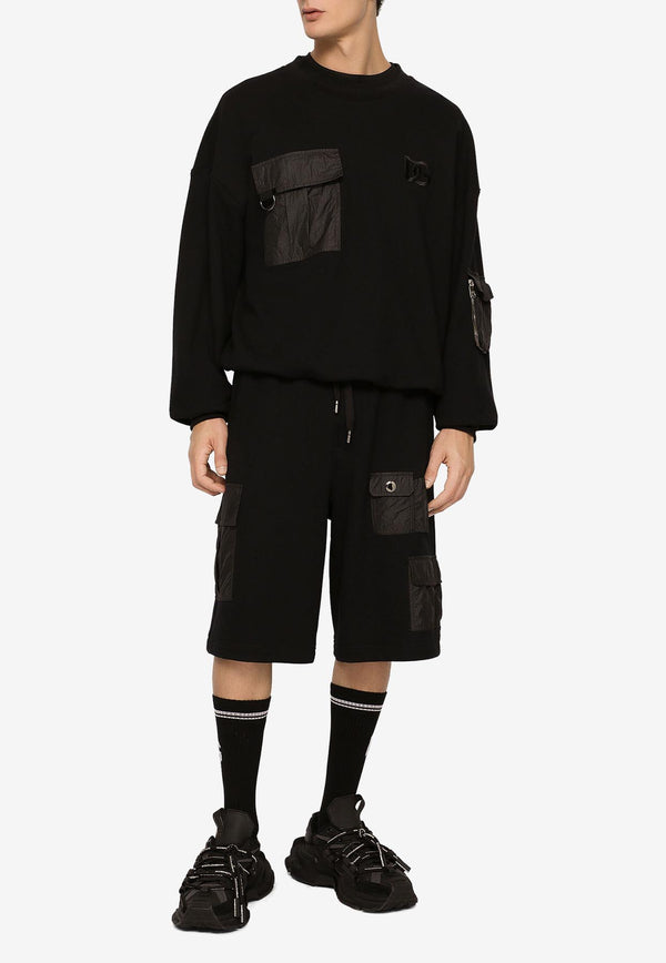 Dolce & Gabbana Logo-Embroidered Cargo Shorts Black GVTTHZ HU7CK N0000