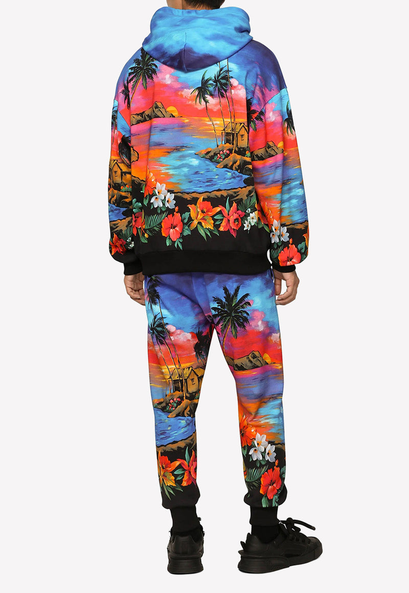 Dolce & Gabbana Hawaiian Print Track Pants GVXQHT HI7RJ HH4JL Multicolor