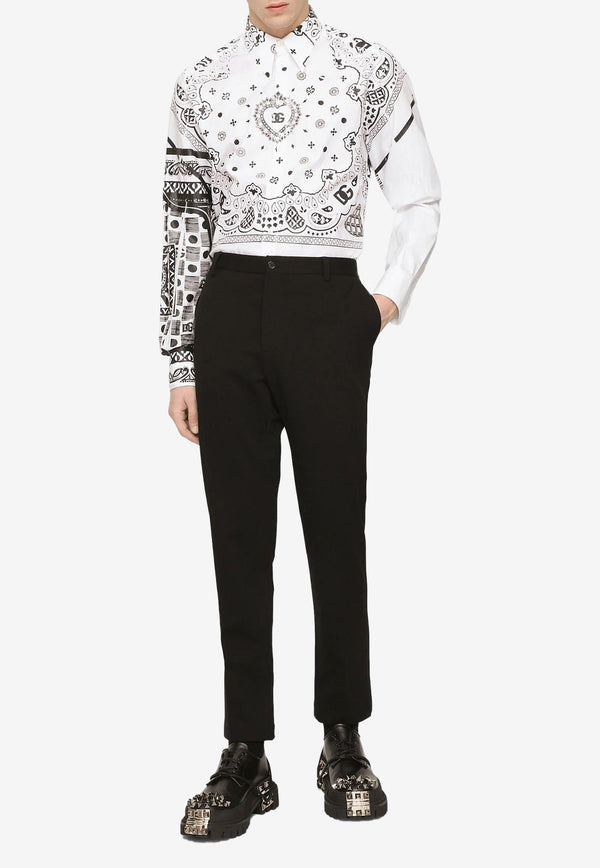 Dolce & Gabbana Straight-Leg Logo-Embroidered Pants Black GW13ET GF153 N0000