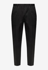 Dolce & Gabbana Straight-Leg Logo-Embroidered Pants Black GW13EZ FUFJR N0000