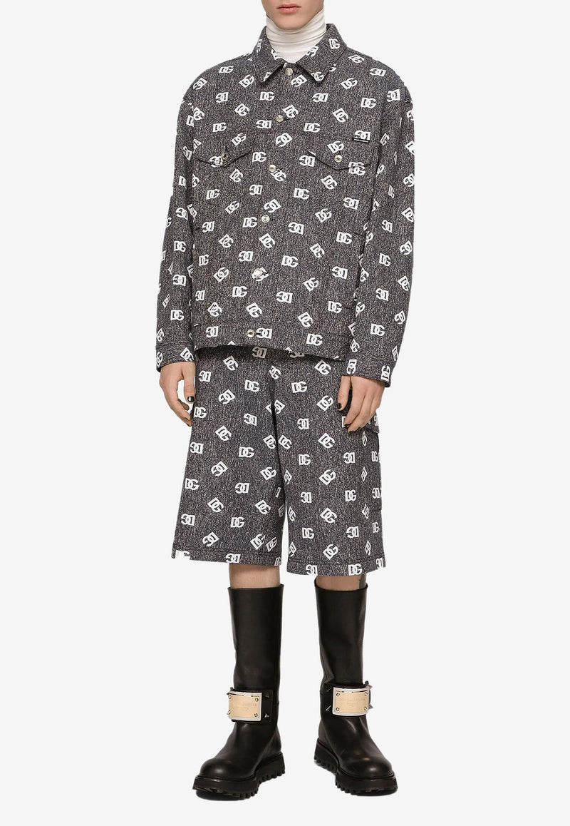 Dolce & Gabbana Logo-Embroidered Shorts Gray GWNYHT FJFAP S8350