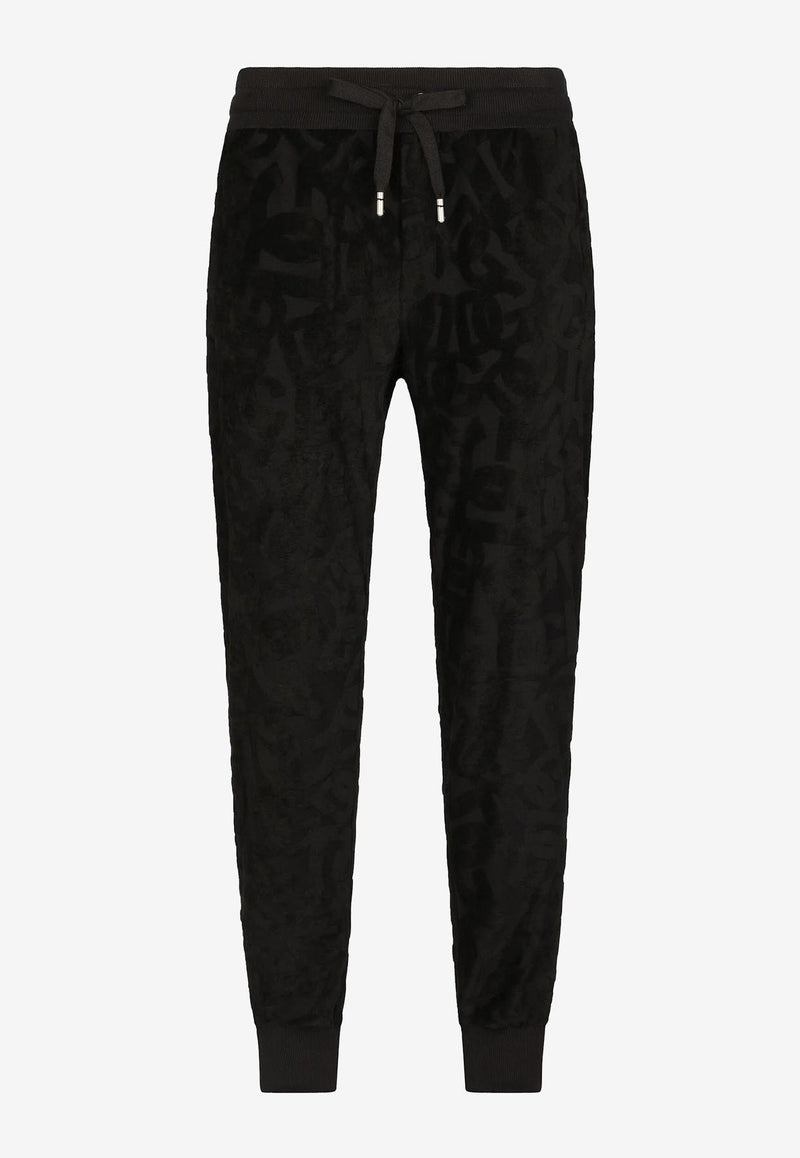 Dolce & Gabbana DG Jacquard Logo Track Pants Black GWT1AT FJ7DK N0000