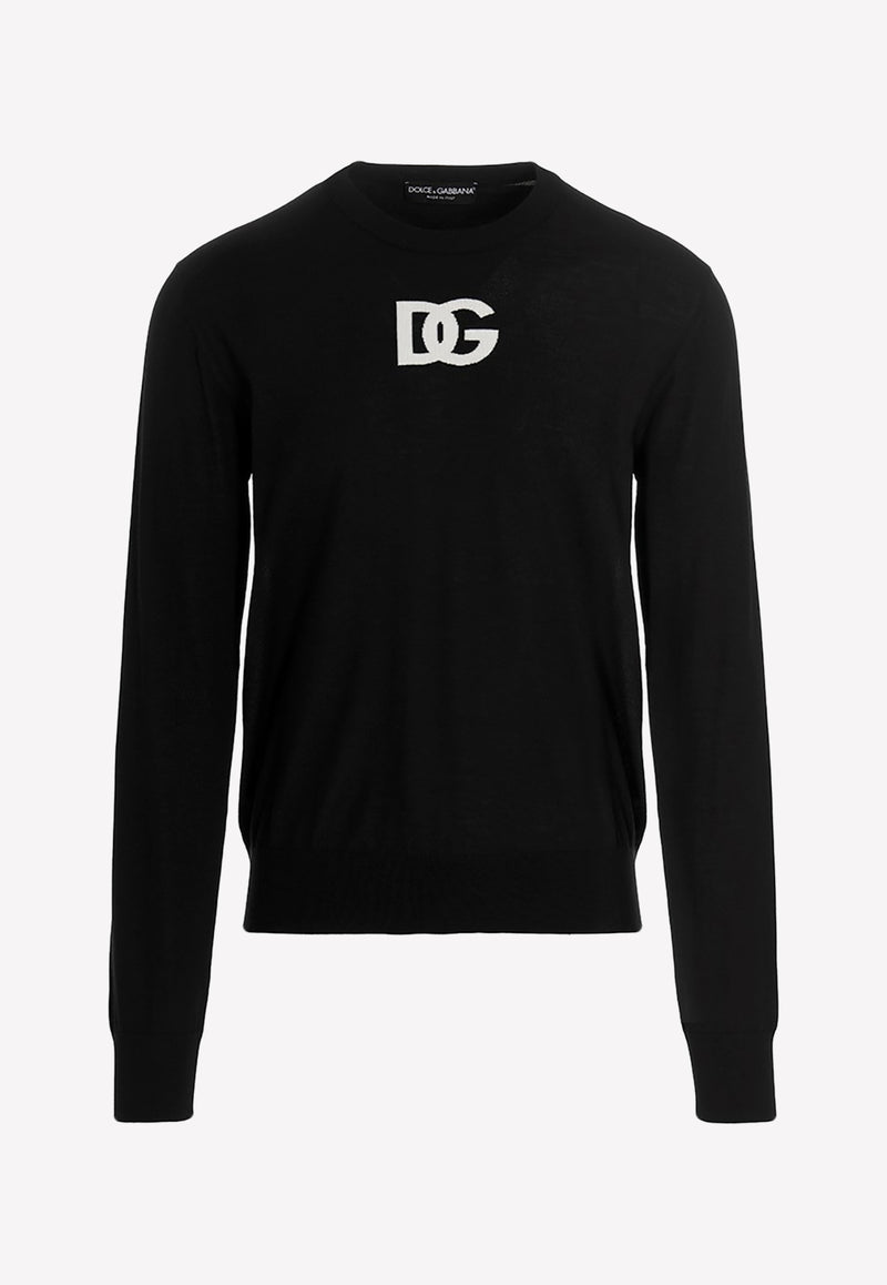 Dolce & Gabbana DG Logo Wool Sweater GXM36T JEMI4 S9000 Black