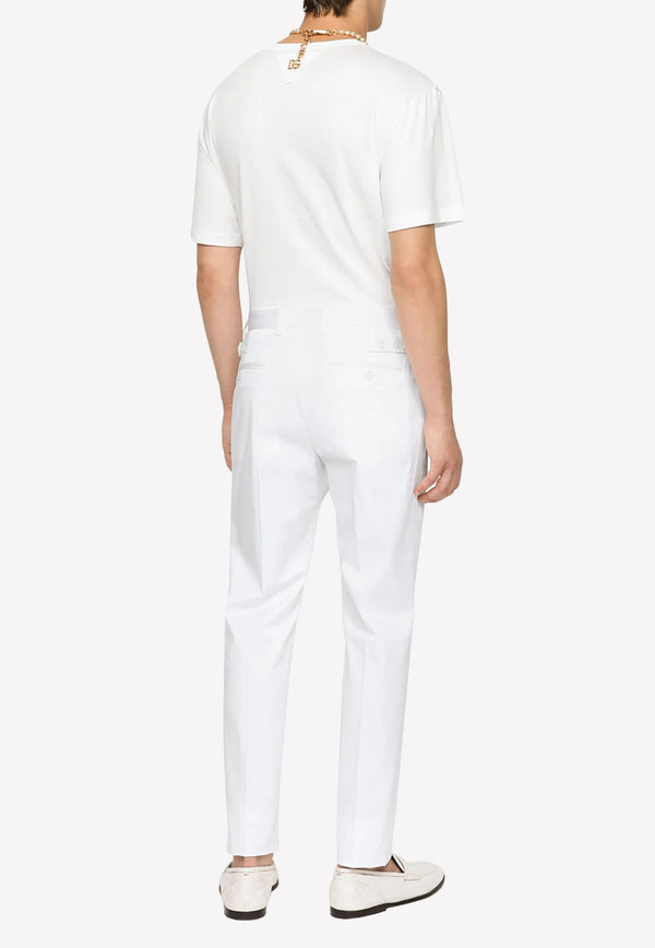 Dolce & Gabbana Stretch Chino Pants GY6IET FUFJR W0800 White