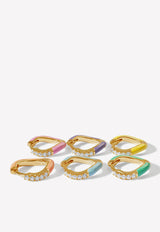 Adornmonde Gavin Enamel Earring - Set of 6 ADM247YG Multicolor