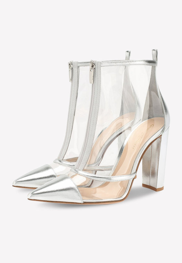 Watson 105 Ankle Boots in Plexi and Metallic Leather