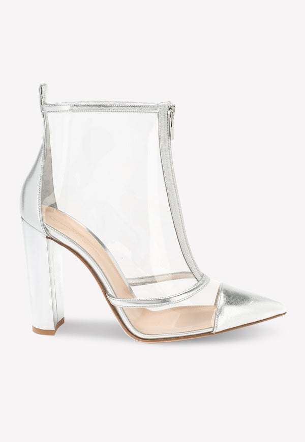 Watson 105 Ankle Boots in Plexi and Metallic Leather