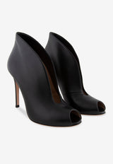 Vamp 105 Calf Leather Peep-Toe Ankle Boots