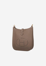 Mini Evelyn III 16 in Etoupe Taurillon Clemence with Gold Hardware