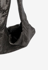 Kara Crystal Mesh Shoulder Bag Black HB276E-2107BLACK