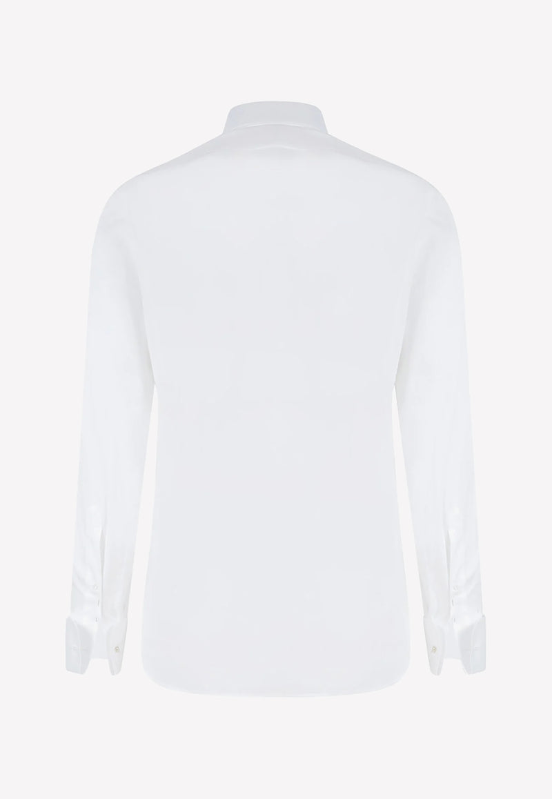 Tom Ford Long-Sleeved Shirt with Plastron HFCO01-CGS11 AW001 White