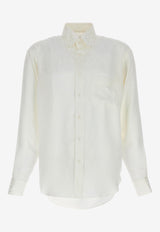 Tom Ford Animal Print Silk Shirt HRO001-FMS015S23 AW002 White