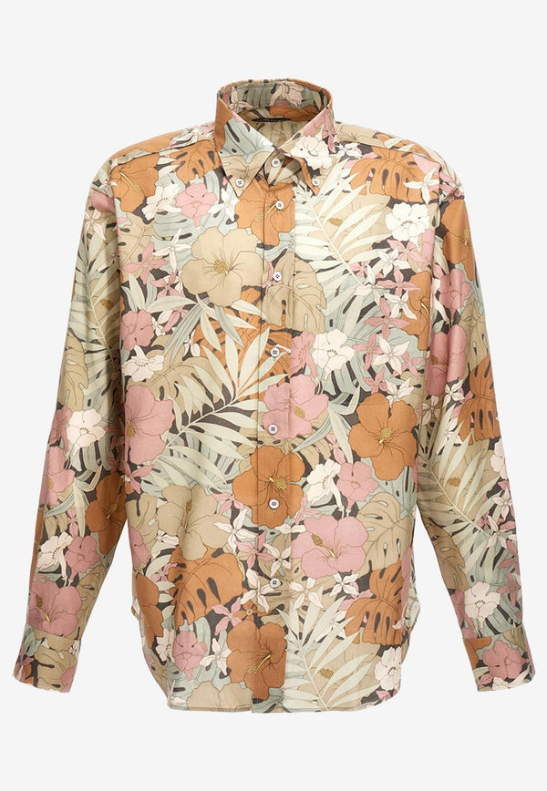 Tom Ford Floral Print Satin Shirt HRO001-FMT002S23 ZFGDP Multicolor