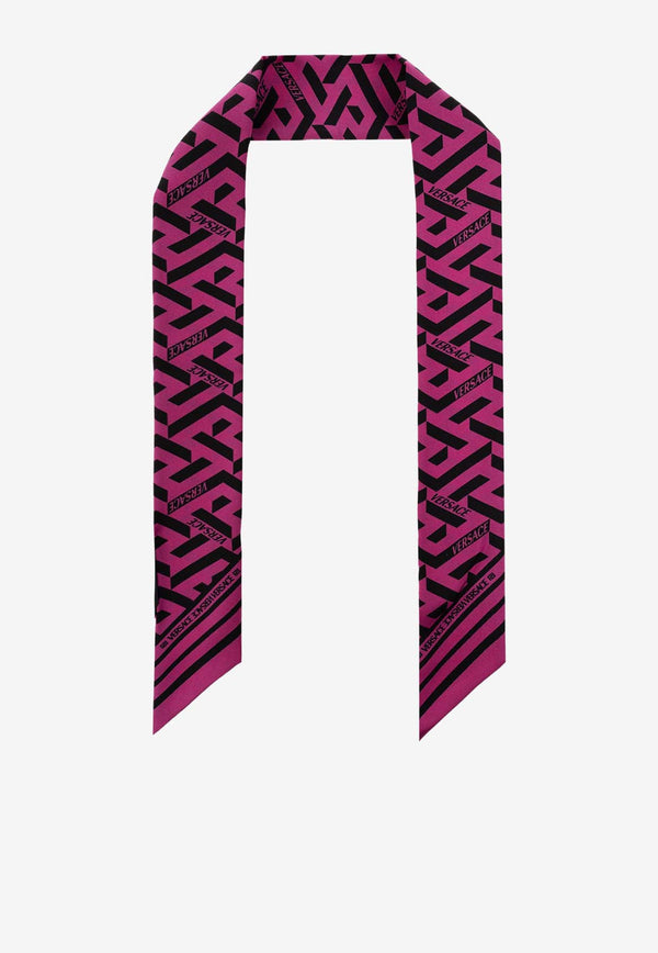 Versace Silk La Greca Scarf Tie Pink IBA0005 1A04536 5P540