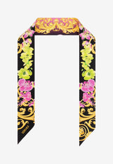 Versace Floral Print Silk Scarf IBA0005 1A06726 5B100 Multicolor