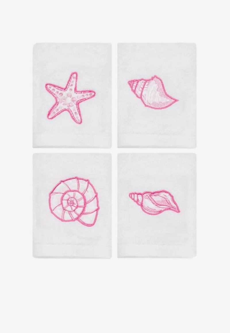 Stitch Jo Under The Sea Hand Towels - Set of 4 Pink OB8008UF