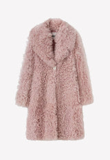 Jil Sander Single-Breasted Shearling Coat J01AA0104J07114658 Pink