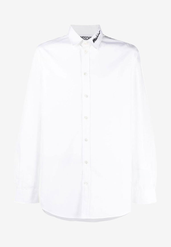Moschino Logo Button-Up Shirt J0225 2035 1001 White