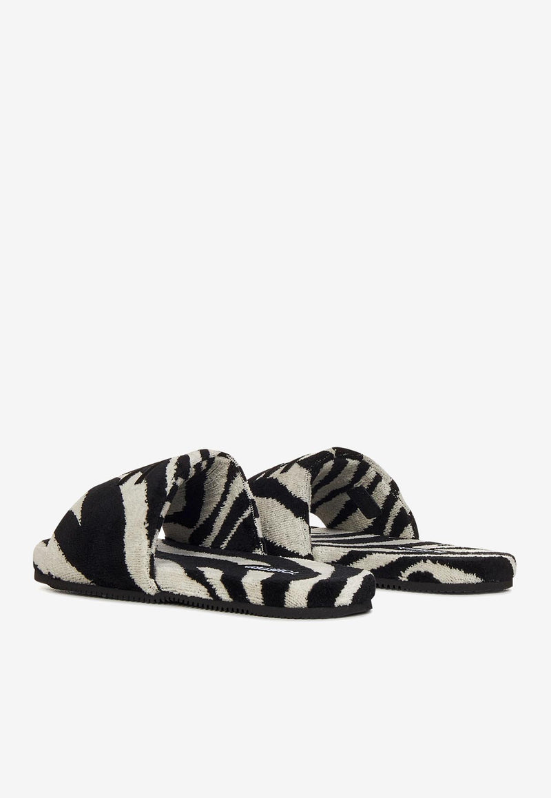 Tom Ford Zebra Print Slippers Monochrome J1376-TJA001N 3WN02