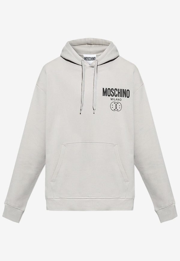 Moschino X Smiley® Logo Print Hooded Sweatshirt J1712 2028 1486 Gray