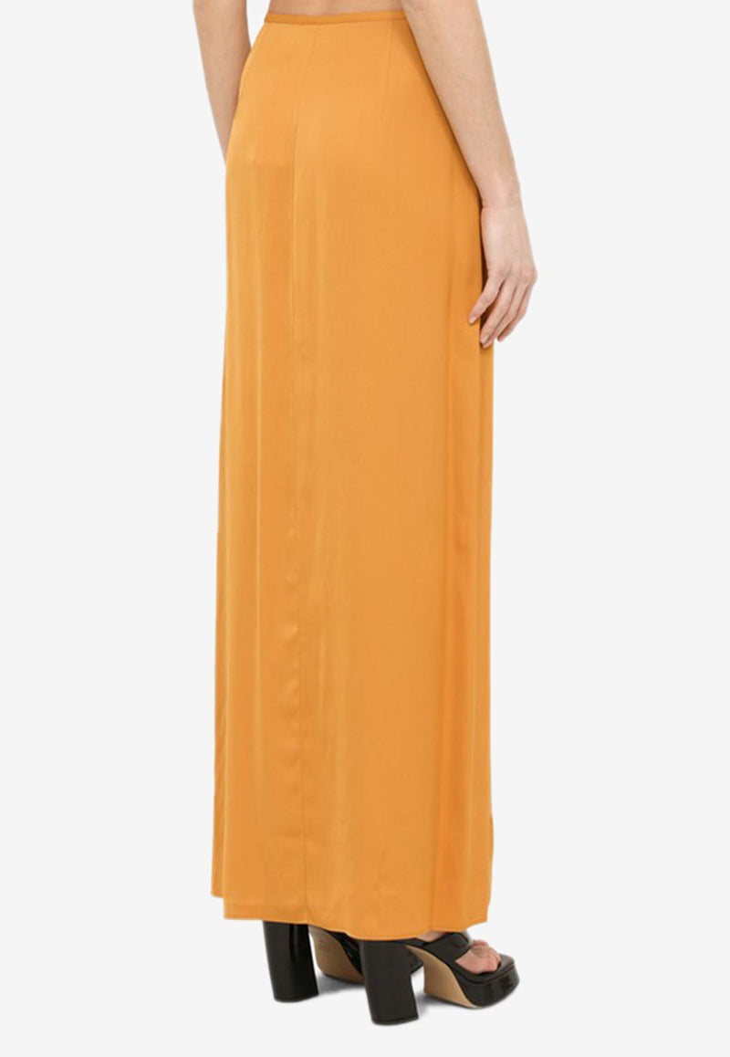 Calvin Klein High-Waist Maxi Satin Skirt Gold K20K205230VI/M_CALVK-KBH