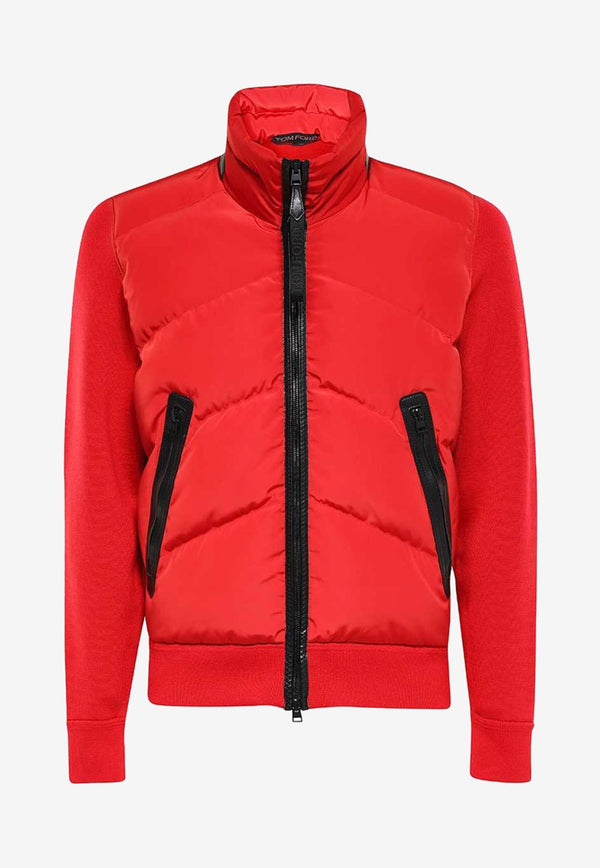 Tom Ford Zip-Up Down-Front Jacket KZY006-YMK008S23 ER301 Red