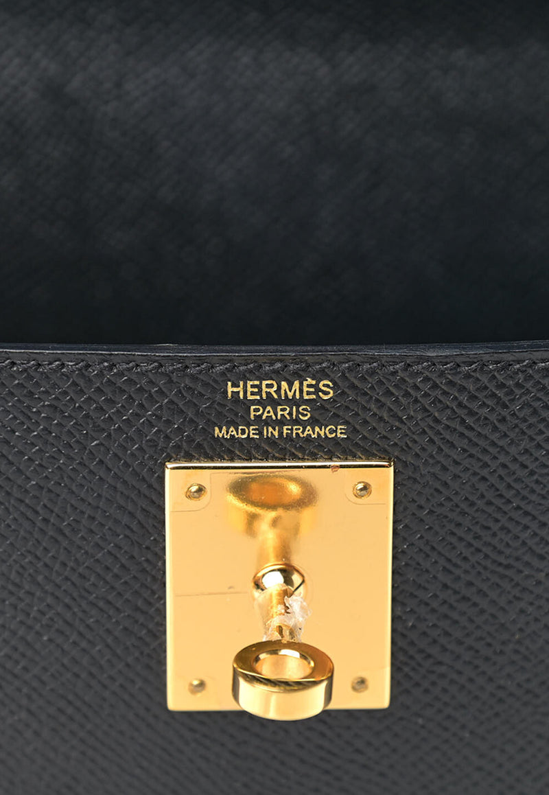 Hermès Kelly 28 Sellier in Black Epsom with Gold Hardware Black HK28SBEGH