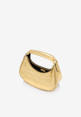 Tom Ford Mini Bianca Metallic Hobo Bag in Croc-Embossed Leather Gold L1470T-LCL258 U2004