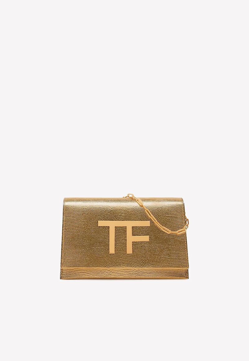 Tom Ford Animal Print TF Disco Shoulder Bag L1619-LCL232G 1Y004 Gold